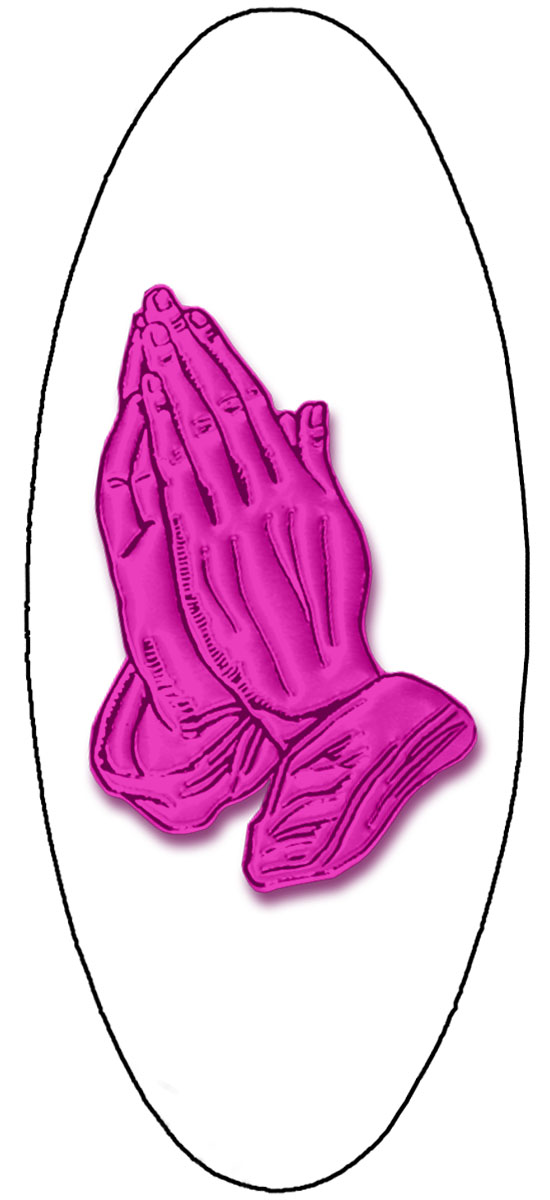 A18 Praying Hands Pink on White PROOF
